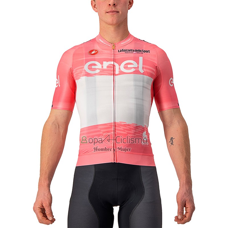 Giro d'Italia Ropa Ciclismo Culotte Corto 2023 Hombre Mangas Cortas Rosa